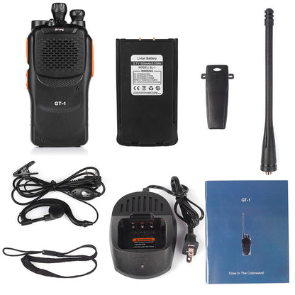 Baofeng GT-1 [10 Pack + Cable] | UHF | 5W | 16CH | Flashlight | FM Function Two-Way Radio - Radioddity