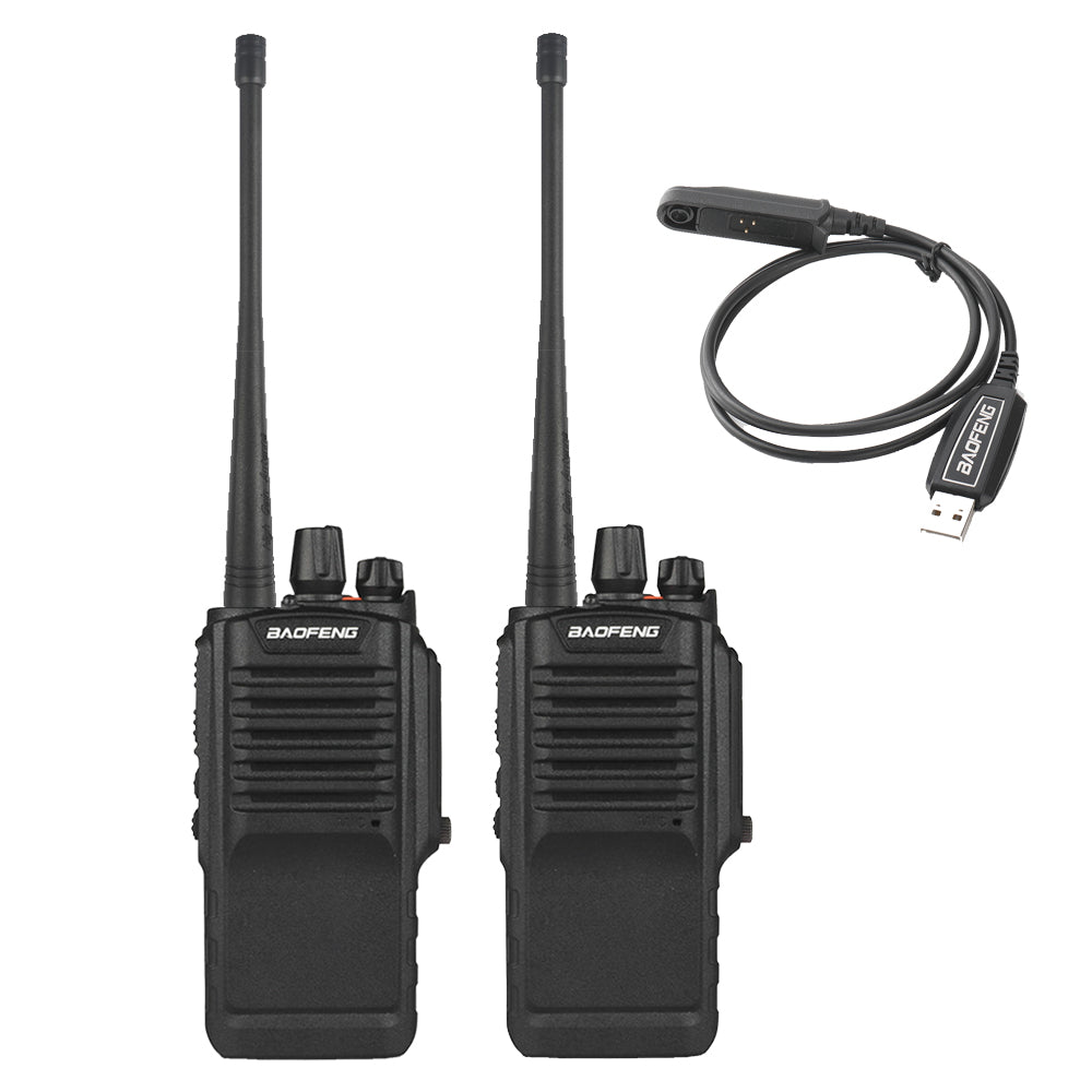 Baofeng BF-9700 [2 Pack + Cable] | UHF | 7/5/1W | Waterproof | Noise Reduction [DISCONTINUED] - Radioddity
