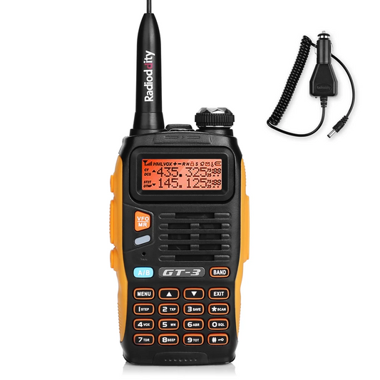 Baofeng GT-3 Mark II | Dual Band | 5W | Better Antenna | VOX | Flashlight Radio - Radioddity