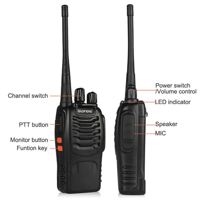 Baofeng BF-888S [4 Pack] | UHF |  5W | 16CH | CTCSS/DCS | Emergency Alarm | Flashlight - Radioddity