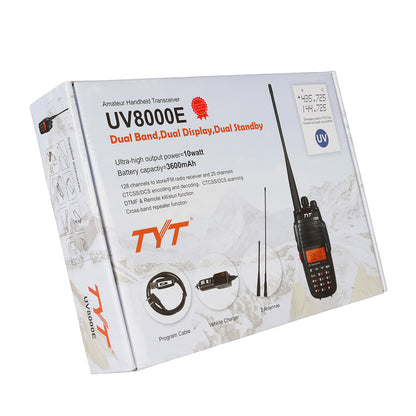 TYT UV8000E | Dual Band | 10W | 3600mAh | Cross Band Repeater | Cable - Radioddity