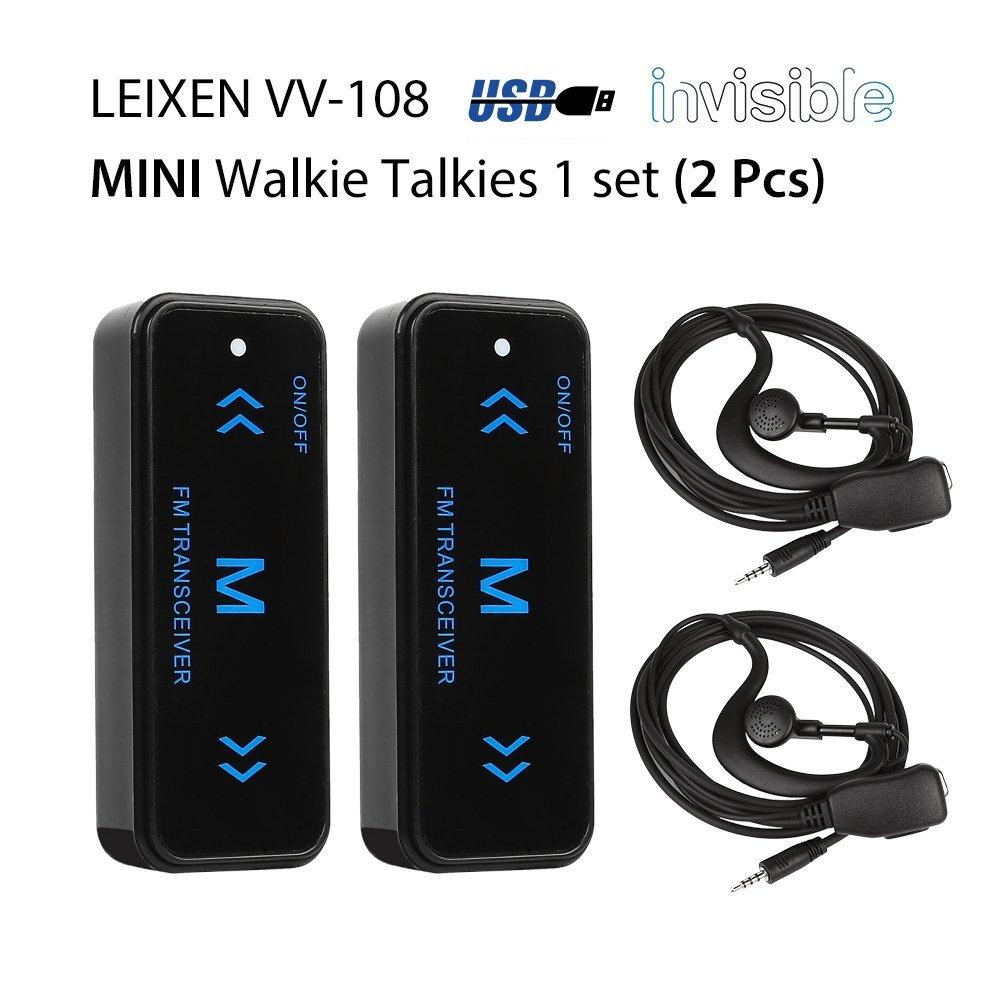 LEIXEN VV-108 Super MINI Walkie Talkies USB (1 Pair) - Radioddity
