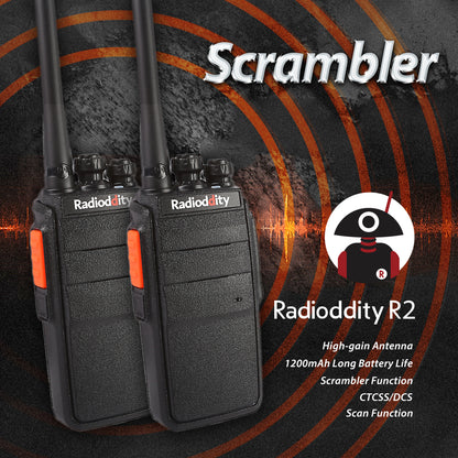 2 pcs x Radioddity R2 Two Way Radio - Radioddity