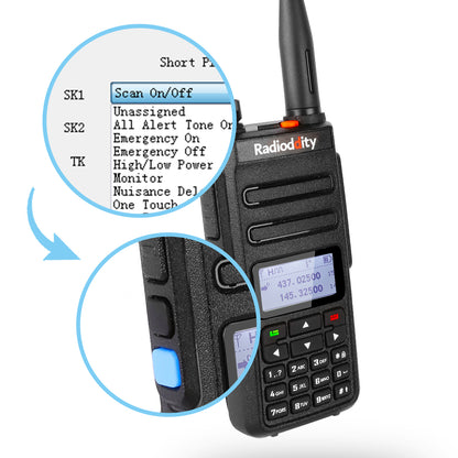 GD-77 DMR Dual Band Dual Time Slot Two Way Radio + Cable [2 Pack] - Radioddity