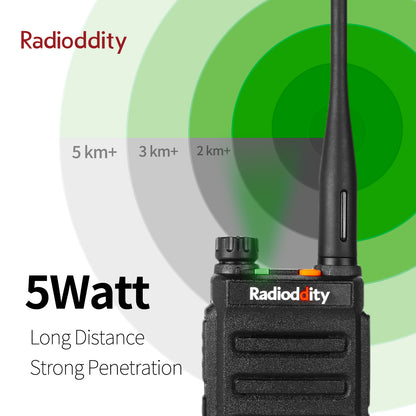 GD-77 DMR Dual Band Dual Time Slot Two Way Radio + Cable [4 Pack] - Radioddity