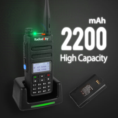 GD-77 DMR Dual Band Dual Time Slot Two Way Radio + Cable [2 Pack] - Radioddity
