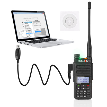 GD-77 DMR Dual Band Dual Time Slot Two Way Radio + Cable [2 Pack] - Radioddity