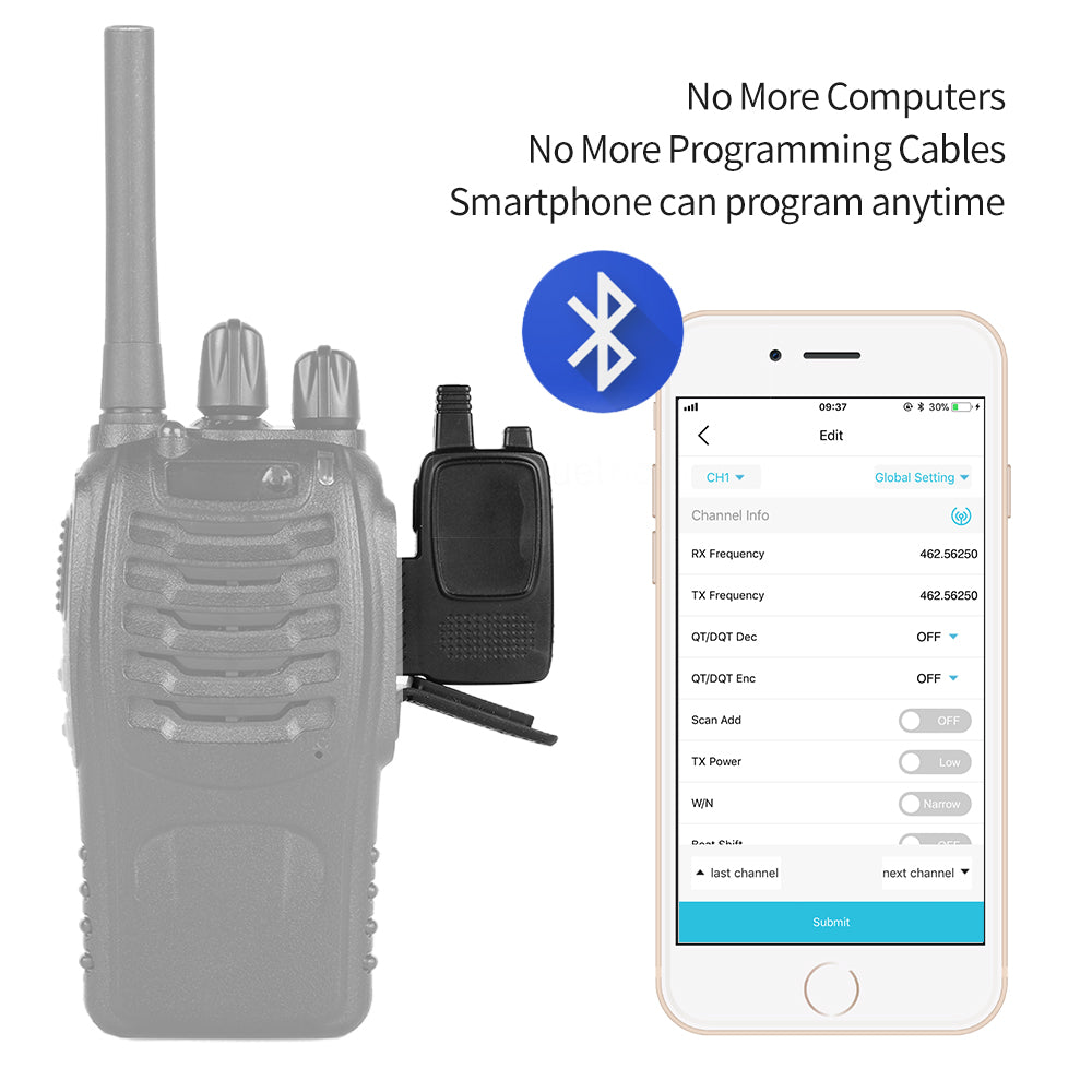 AS001 Wireless Bluetooth Programming Adaptor For Baofeng-888S [DISCONTINUED] - Radioddity