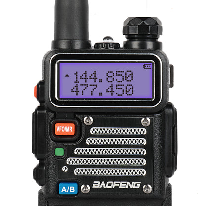 Baofeng UV-5RX3 [5 Packs] | Tri-band 1.25M | Tri-color LCD | 2 Antennas | with Cable - Radioddity