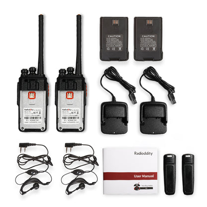 Radioddity R2 Walkie Talkie UHF PMR446 [2 Pack] - Radioddity