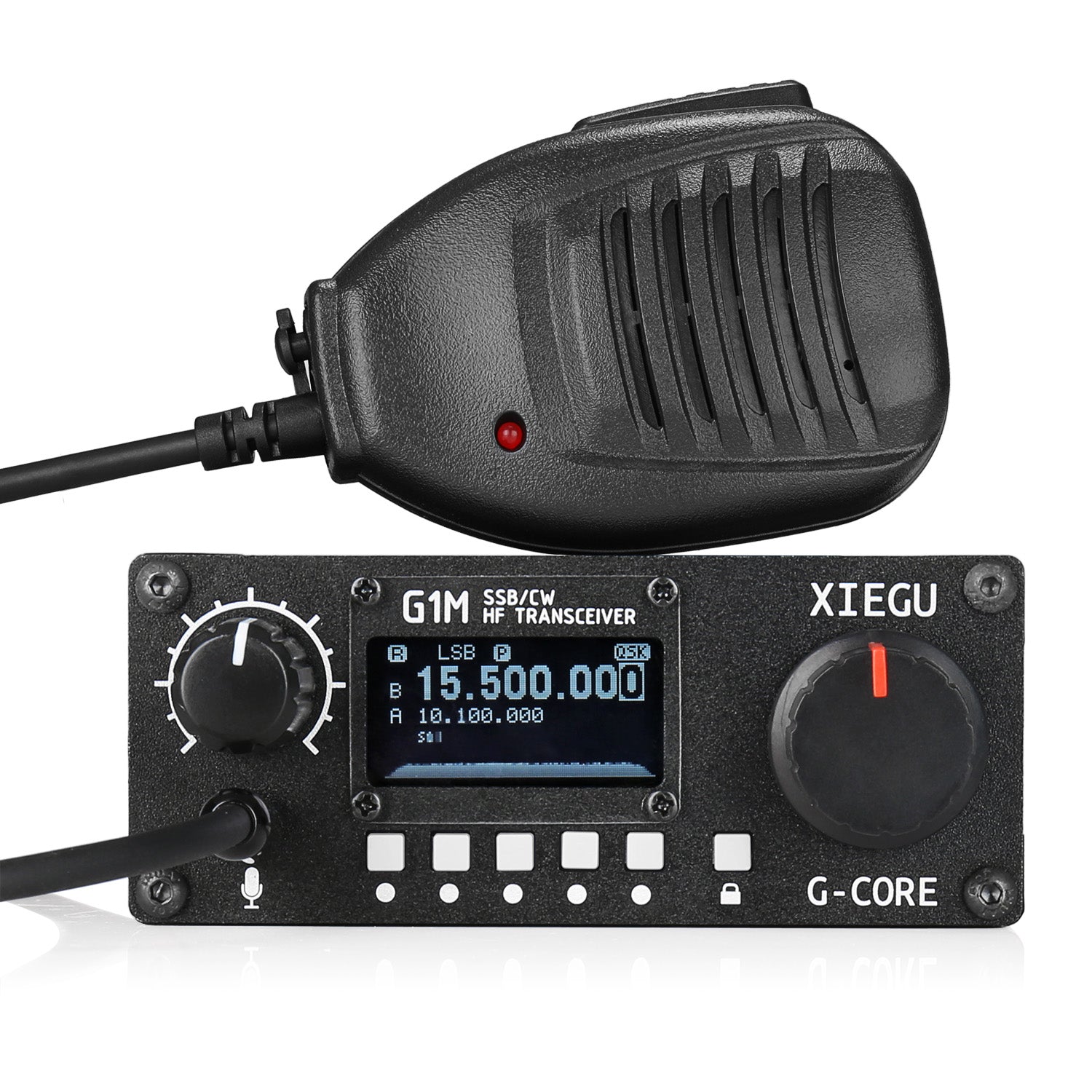 XIEGU G1M HF Transceiver | Quad Band | Portable SDR | QRP | 5W SSB CW AM - Radioddity