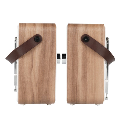 InstaBox i10 Wooden FM Clock Radio & Bluetooth Speaker - Radioddity