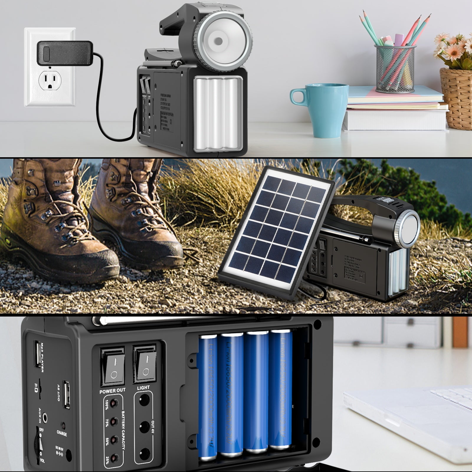 Raddy RF-L3 Portable Solar Generator | with Solar Panel | Flashlight  Music Player [DISCONTINUED] - Radioddity