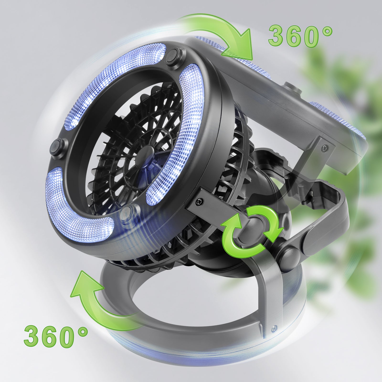Raddy CF2 Portable Camping Fan with LED Lantern Battery Powered Tent Light [DISCONTINUED] - Radioddity
