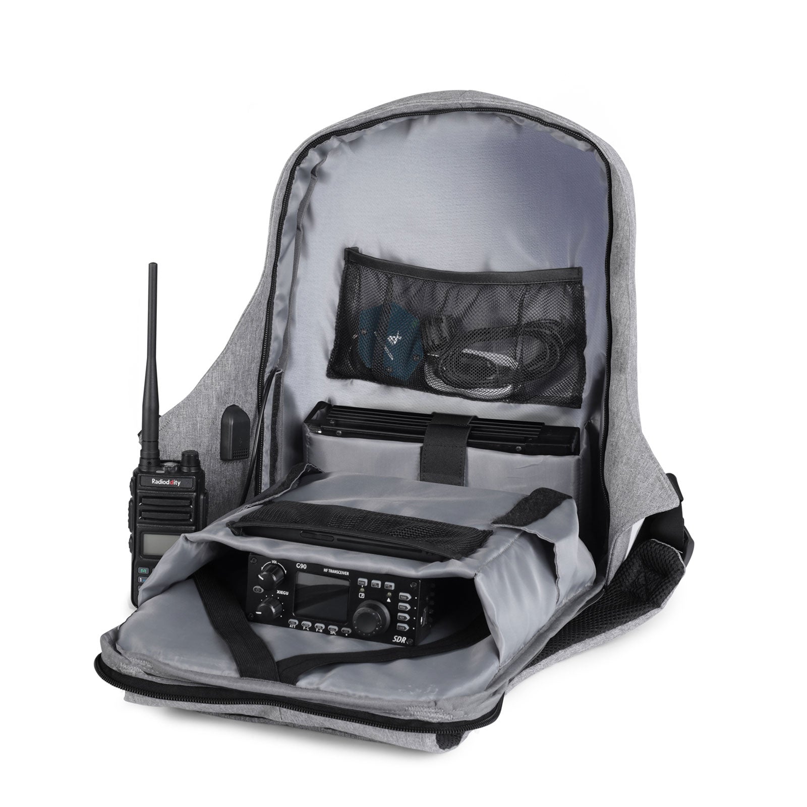 Raddy Multi-function Backpack | Ham Radio Accessories Laptop | Waterproof | for HF Transceiver Xiegu Icom Yaesu - Radioddity