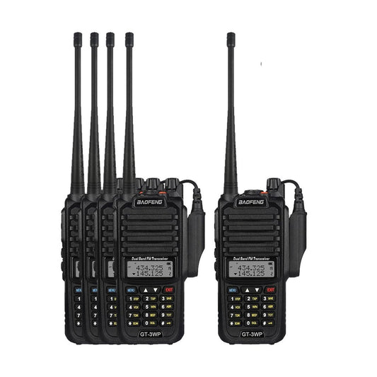 Baofeng GT-3WP [5 Packs] | 5/3/1W | IP67 Waterproof - Radioddity