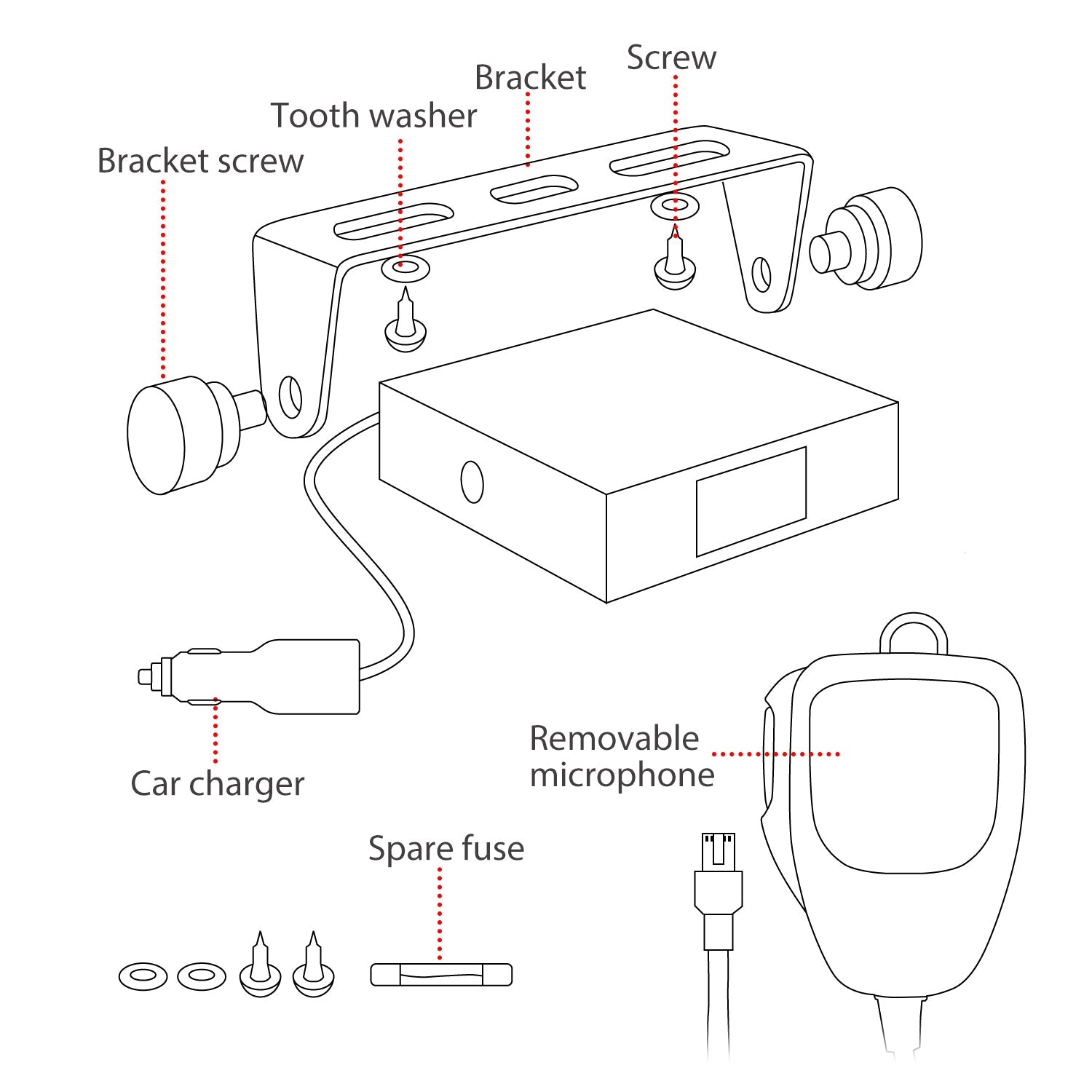 Radioddity CB-27 CB Radio Mobile Radio  | AM/FM | 4W | 40/80 Channel - Radioddity