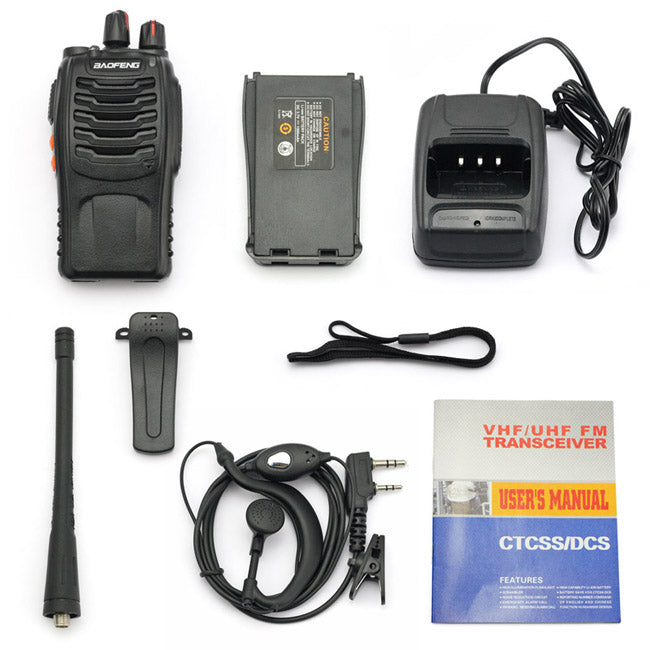 Baofeng BF-888S [4 Pack] | UHF |  5W | 16CH | CTCSS/DCS | Emergency Alarm | Flashlight - Radioddity