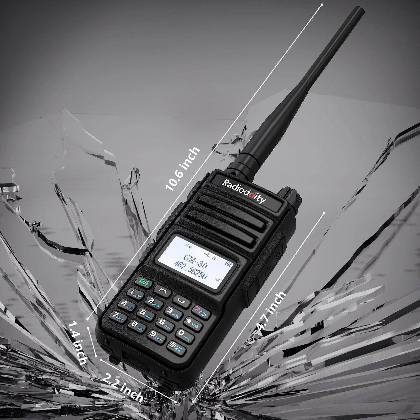 Radioddity GM-30 GMRS Radio | 5W | VHF & UHF Scanner | NOAA | USB-C | SYNC - Radioddity