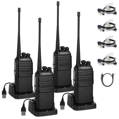 GA-2S UHF Long Range USB Two way Radio [2/4/6 Packs] - Radioddity