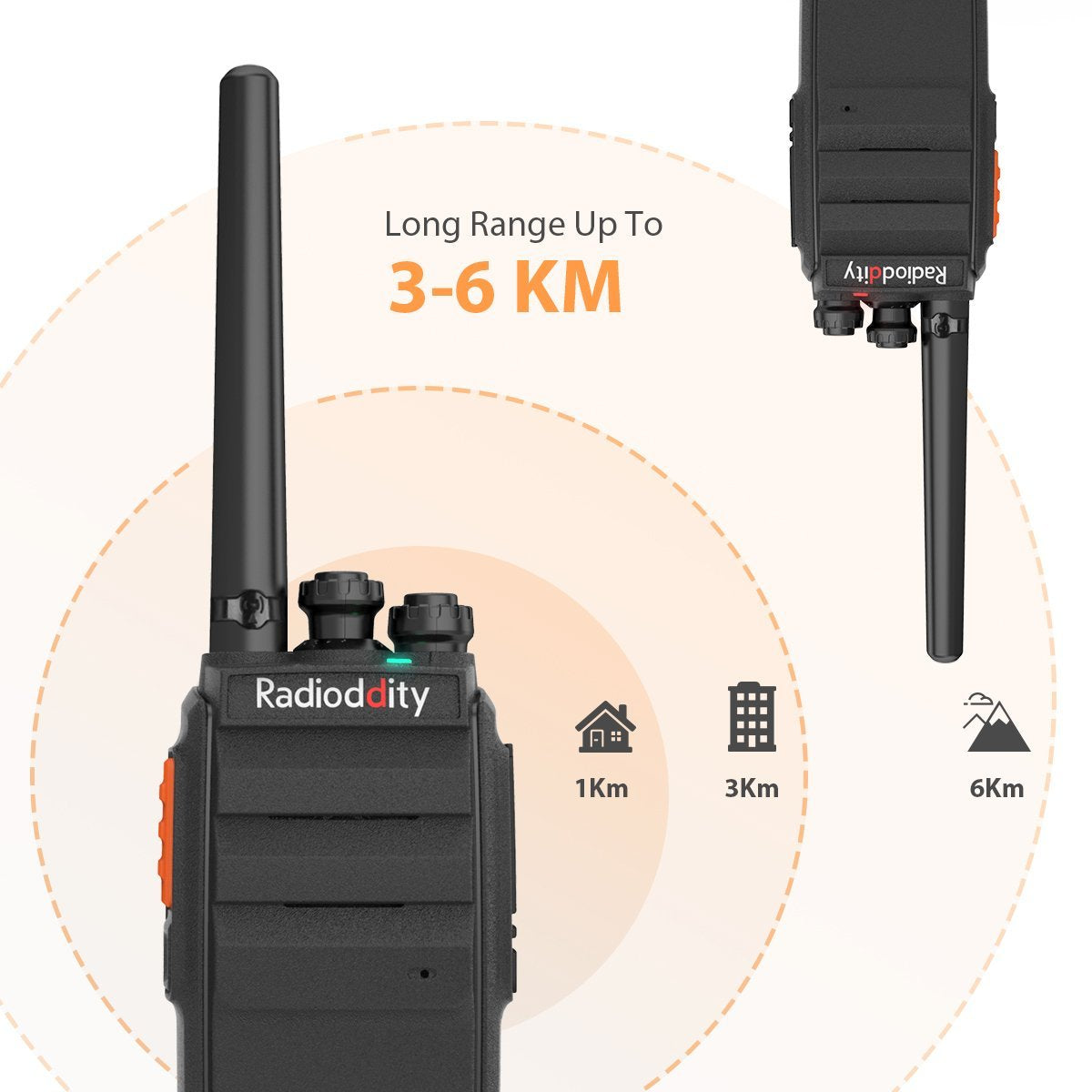 Radioddity R2 Walkie Talkie UHF PMR446 [2 Pack] - Radioddity