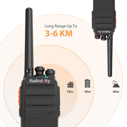 Radioddity R2 Walkie Talkie UHF PMR446 [2 Pack] - Radioddity