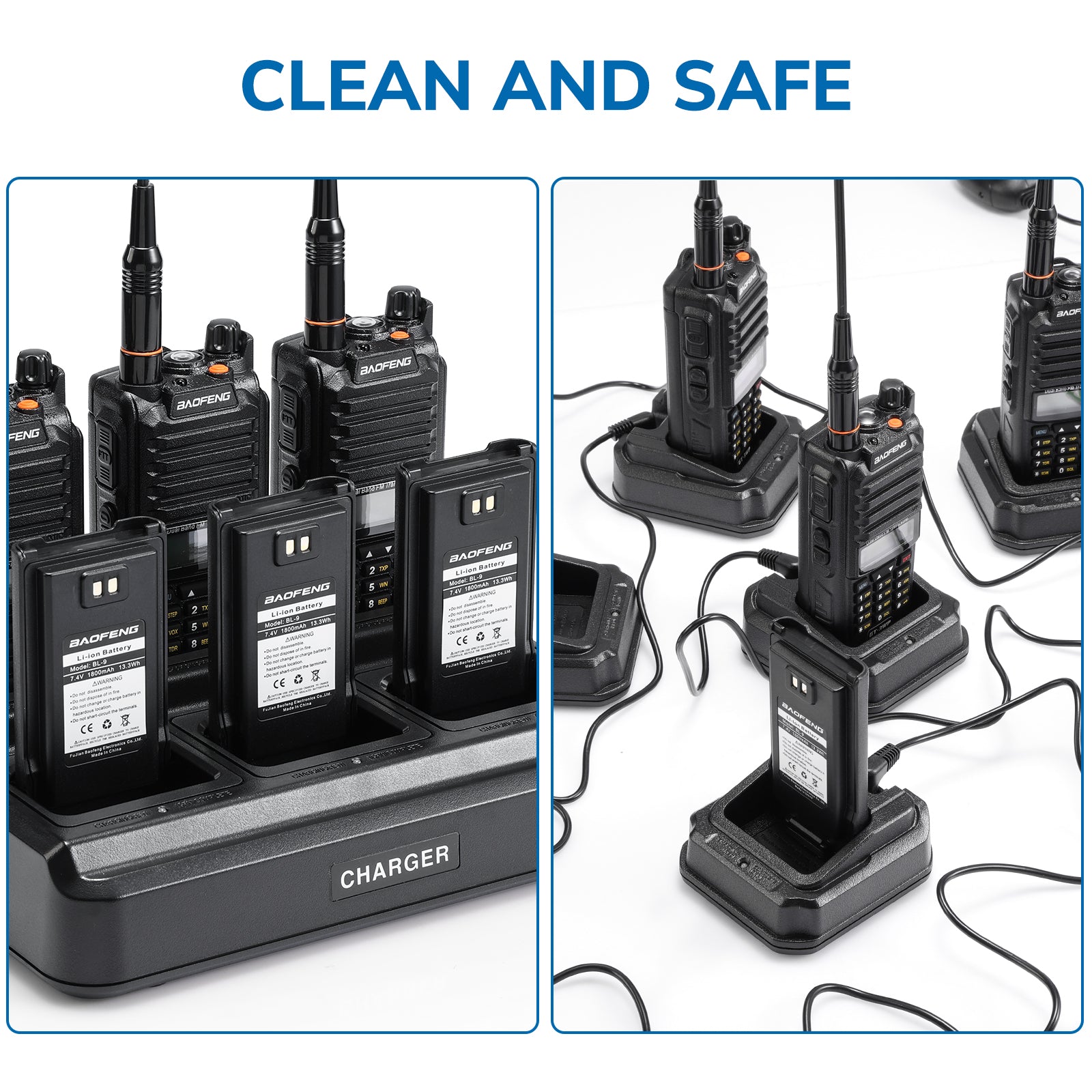 Baofeng UV-9G Six Way Charger | Bulk Charger Station | for UV-9G GT-3WP UV-9R UV-9R Plus - Radioddity