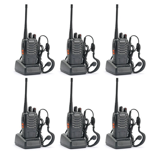 Baofeng BF-888S [6 Pack] | UHF |  5W | 16CH | CTCSS/DCS | Flashlight - Radioddity