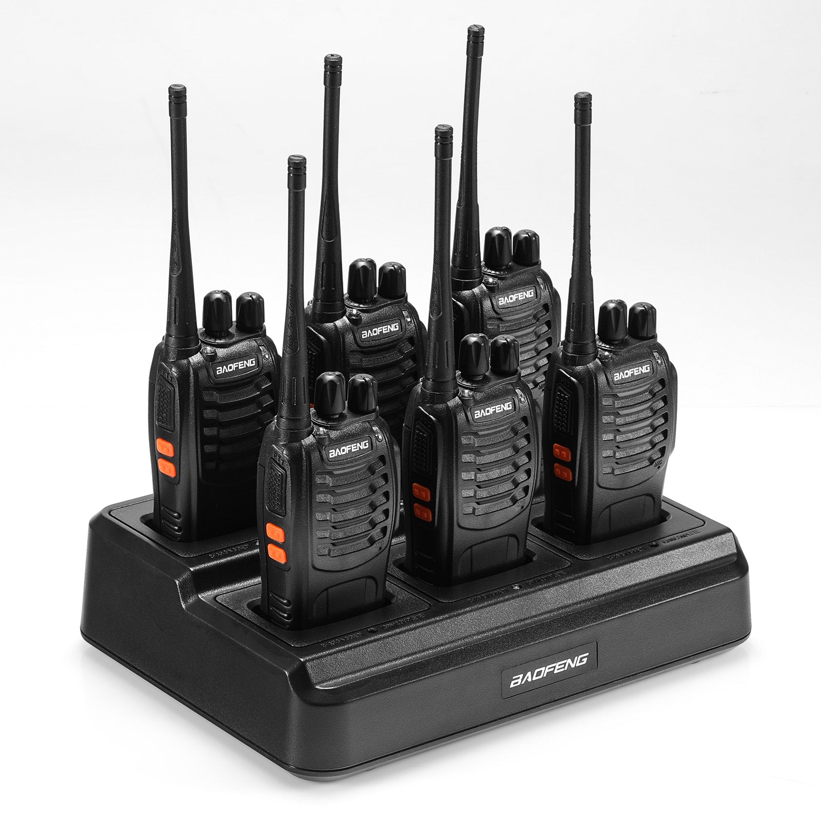 Baofeng BF-888S [6 Packs] with Bulk Charger | UHF | 5W | 16CH | CTCSS/DCS | Flashlight - Radioddity