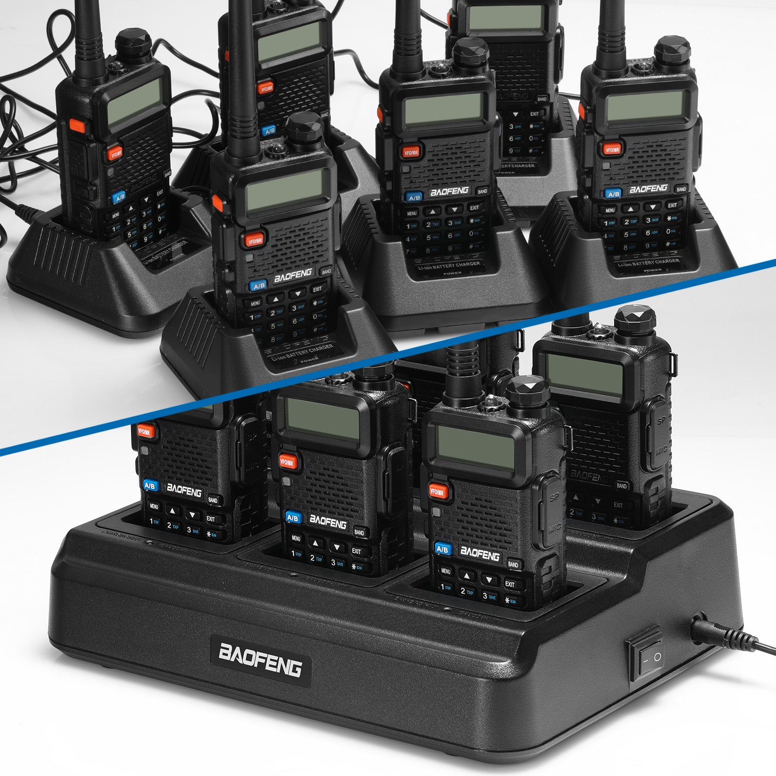 UV-5R Series Six Way Charger - Radioddity