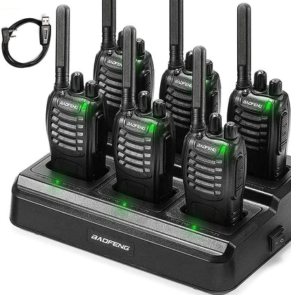 BAOFENG BF-88ST [6 Packs] with Six-way Charger & Cable | USB Charging - Radioddity