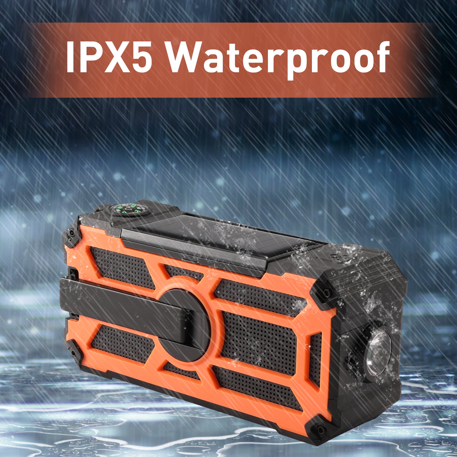 Raddy SW5 Emergency Radio | IPX5 Waterproof | 5000mAh | Hand Crank Solar | Power Bank | NOAA [DISCONTINUED] - Radioddity