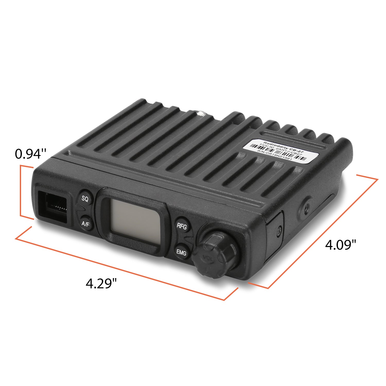 Radioddity CB-27 CB Radio Mobile Radio  | AM/FM | 4W | 40/80 Channel - Radioddity