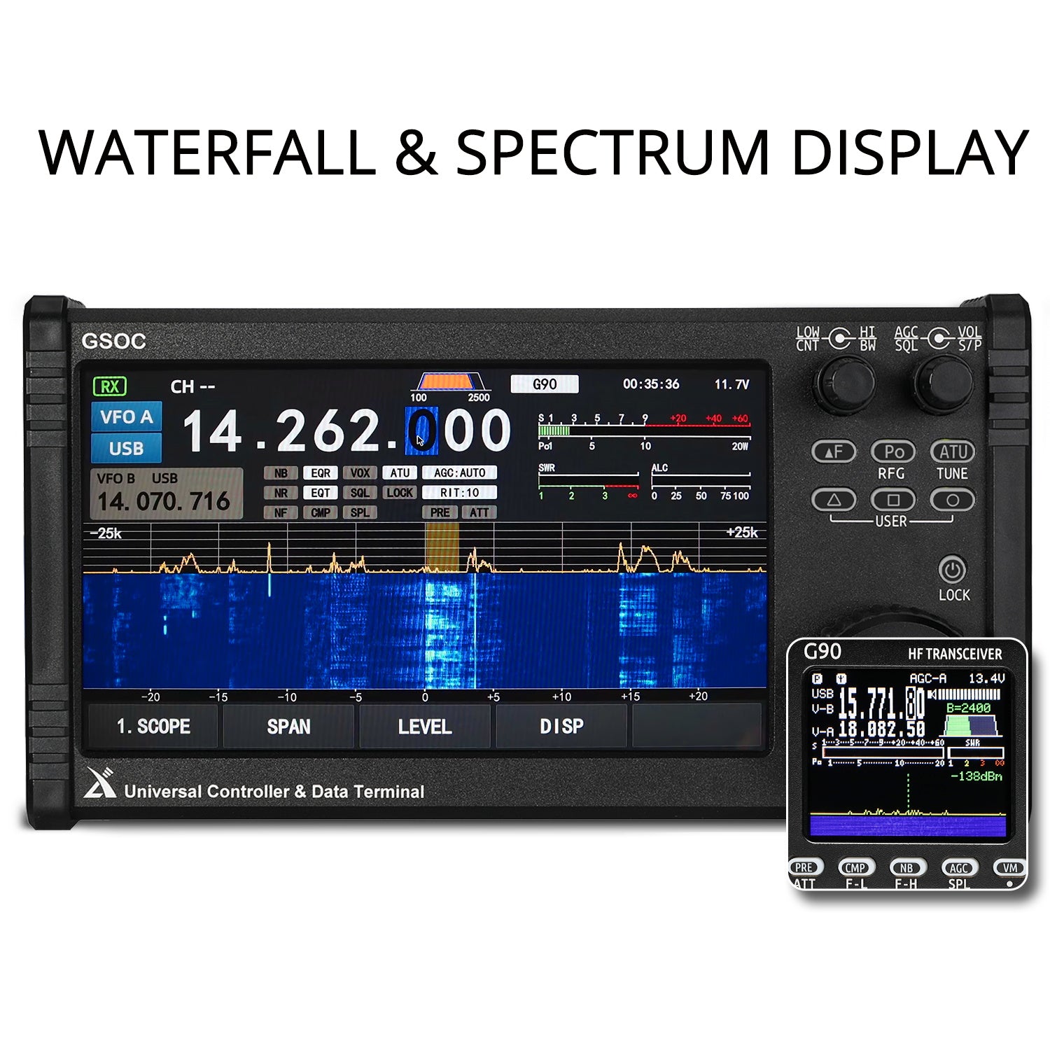 Xiegu GSOC Remote Controller | Touch Screen | Spectrum & Waterfall Display - Radioddity