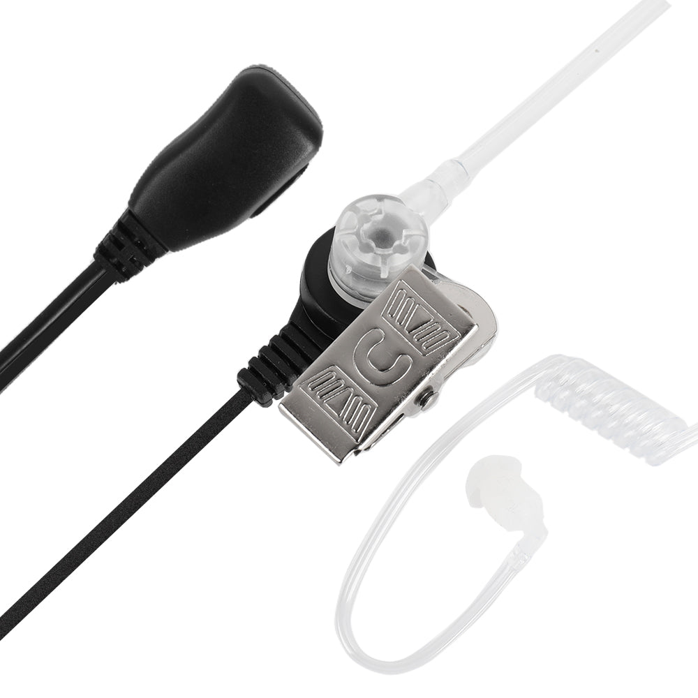 Radioddity 2-Pin Covert Acoustic Tube Earpiece Headset | PTT MIC | K Plug - Radioddity