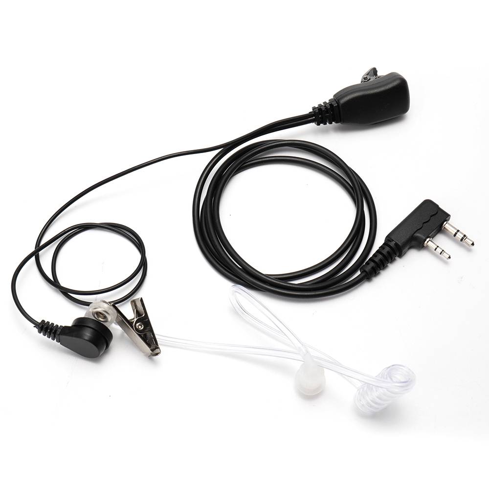 Radioddity 2-Pin Covert Acoustic Tube Earpiece Headset | PTT MIC | K Plug - Radioddity