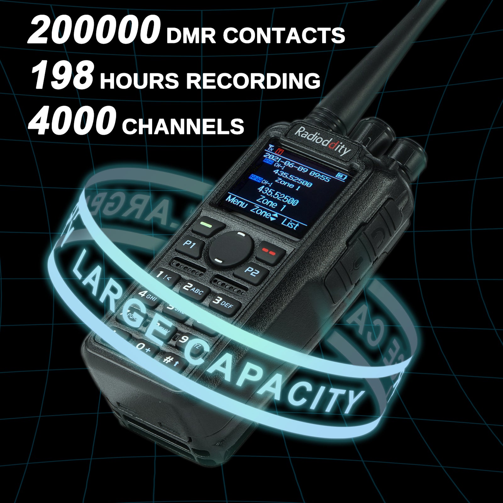 Radioddity GD-AT10G | 10W UHF | Analog & Digital DMR Tier I & II | GPS APRS Function | Color Screen - Radioddity