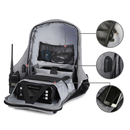 Raddy Multi-function Backpack | Ham Radio Accessories Laptop | Waterproof | for HF Transceiver Xiegu Icom Yaesu - Radioddity