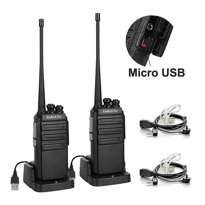 GA-2S UHF Long Range USB Two way Radio [2/4/6 Packs] - Radioddity