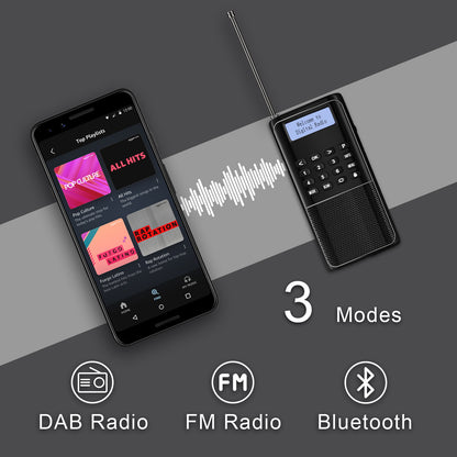 Raddy RD23 Tragbares DAB Radio | Bluetooth-Verbindung | Batteriebetrieben - Radioddity