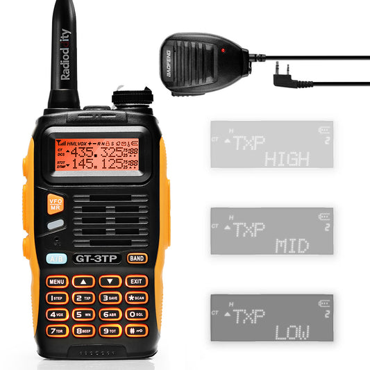 Baofeng GT-3TP Mark III Two way Radio + Remote Speaker - Radioddity