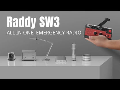 Raddy SW3 Emergency Survival Radio | 5000mAh | Hand Crank | Solar-Powered | FM/AM/NOAA [DISCONTINUED]