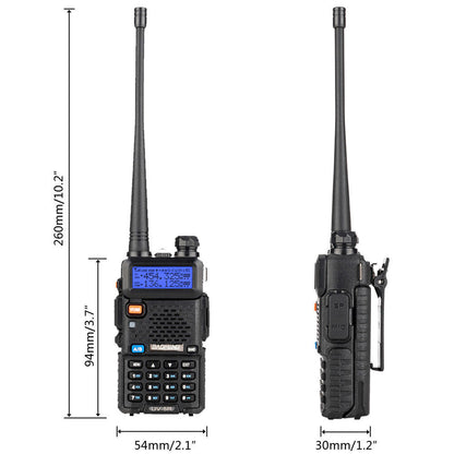 Baofeng UV-5R | Dual Band | 4/1W | 128CH | Flashlight | VOX | Alert | TOT - Radioddity